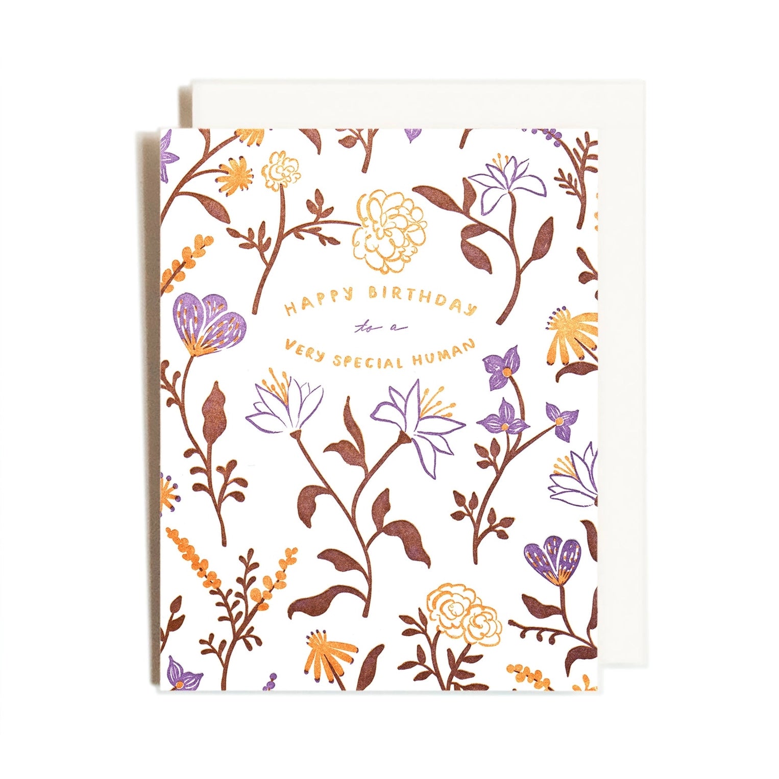 Special Human Floral Birthday Card - The Lucky Snail