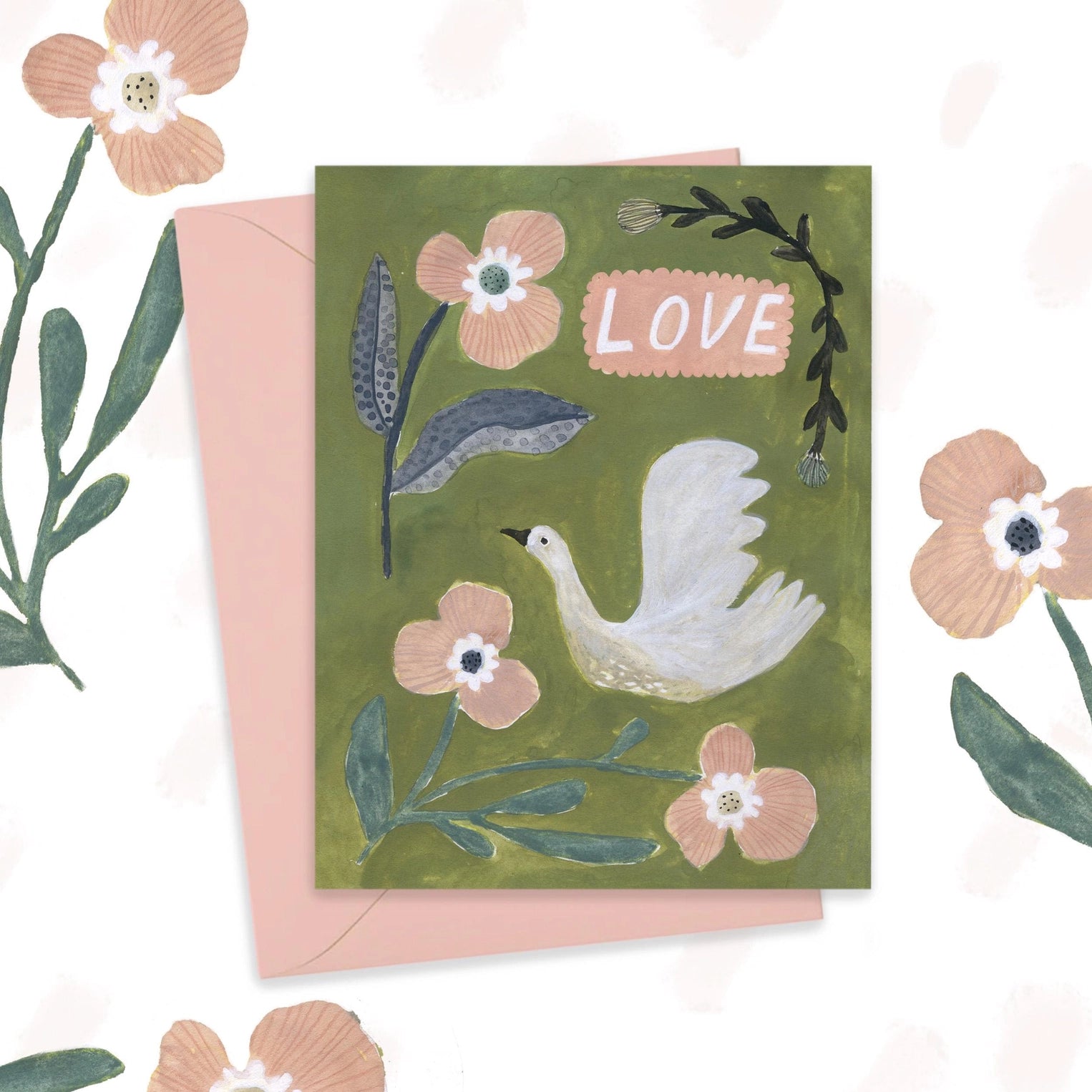 Love Bird Greeting Card - The Lucky Snail