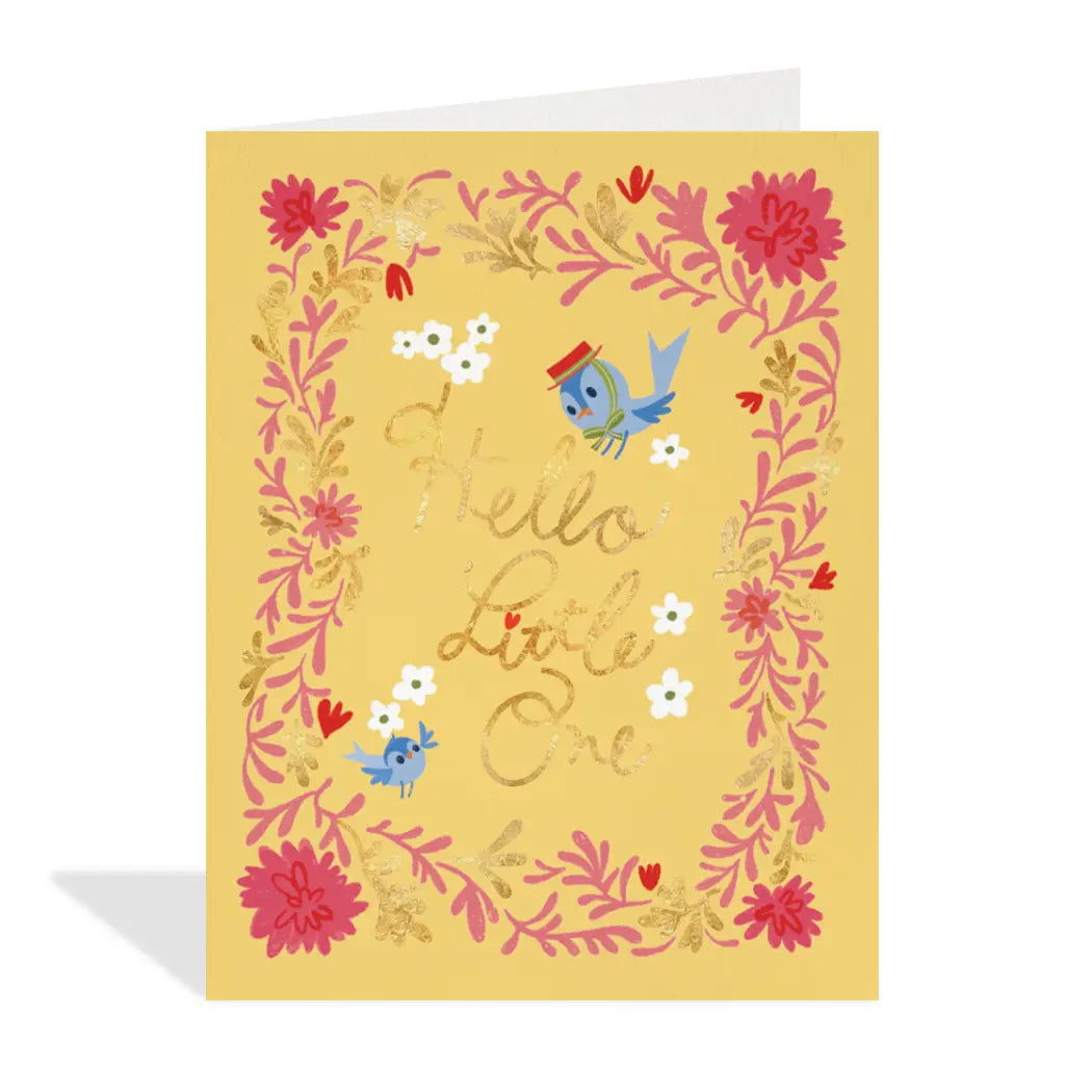 Hello Little Birdie Card - The Lucky Snail
