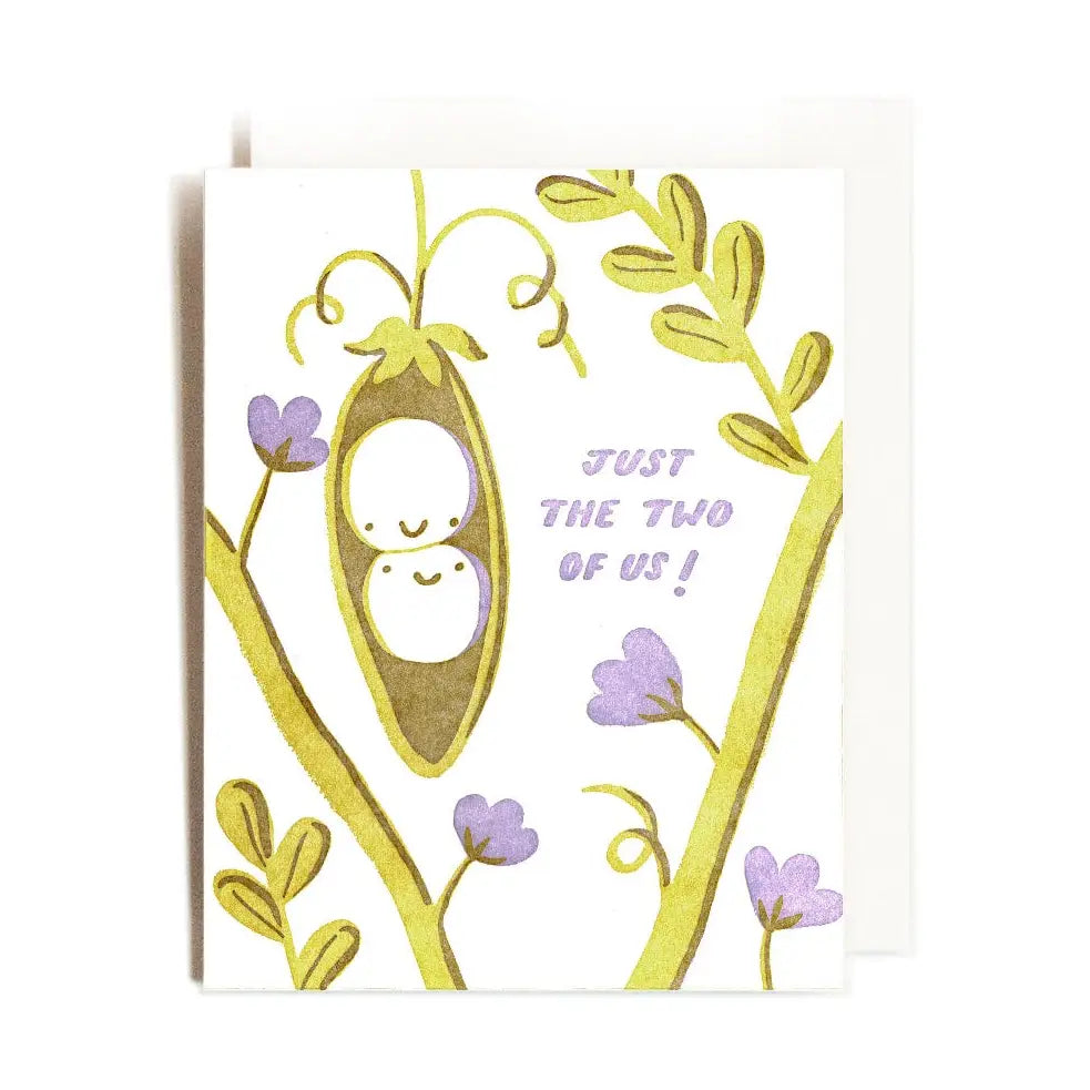 Just the Two of Us | Pea Pod | Greeting Card - The Lucky Snail
